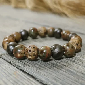 bracciale marrone in ceramica fatto a mano in toscana bijoux ceramica, brown ceramic bracelet bijoux handmade in tuscany