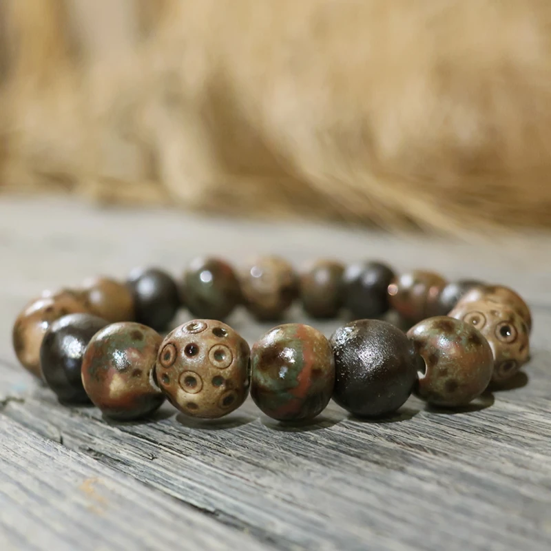 bracciale marrone in ceramica fatto a mano in toscana gioielli ceramica, brown ceramic bracelet bijoux handmade in tuscany