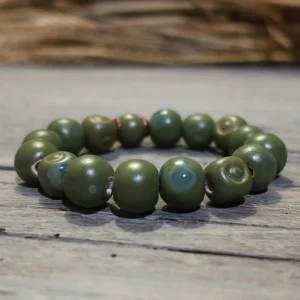 bracciale verde gioielli ceramica toscana, green bracelet ceramic jewels tuscany