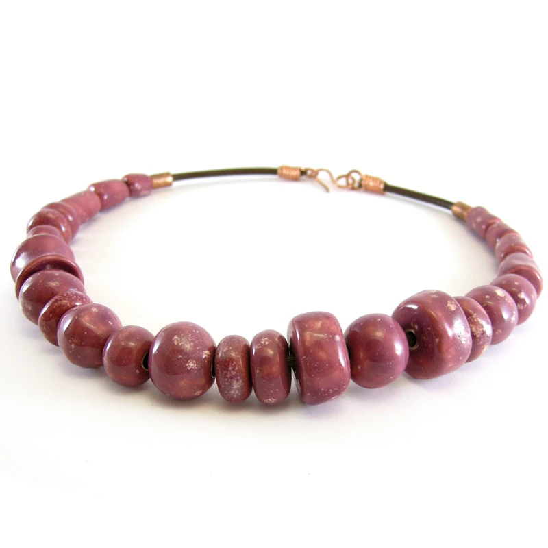 collana bordeaux made in italy burgundy necklace