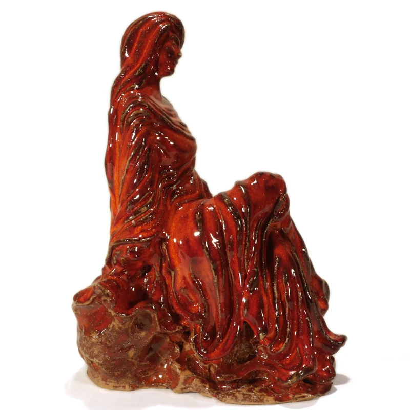 donna scultura artigianato toscana, woman sculpture tuscany handicraft