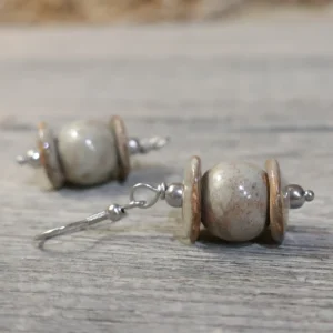 orecchini in ceramica artigianato toscana, pendant earrings in ceramic made in tuscany