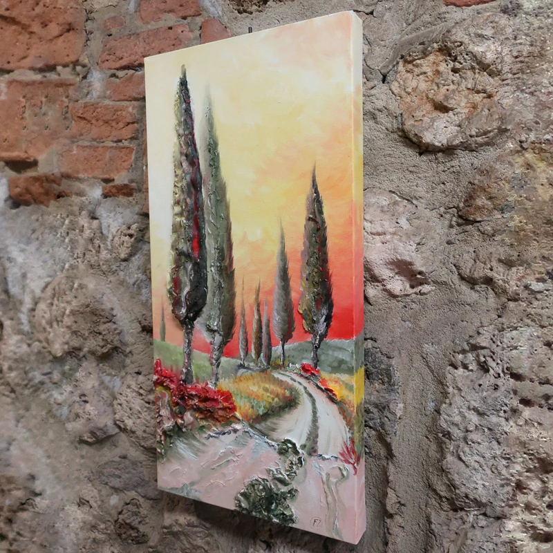 paesaggio olio su tela toscana, landscape oil on canvas tuscany