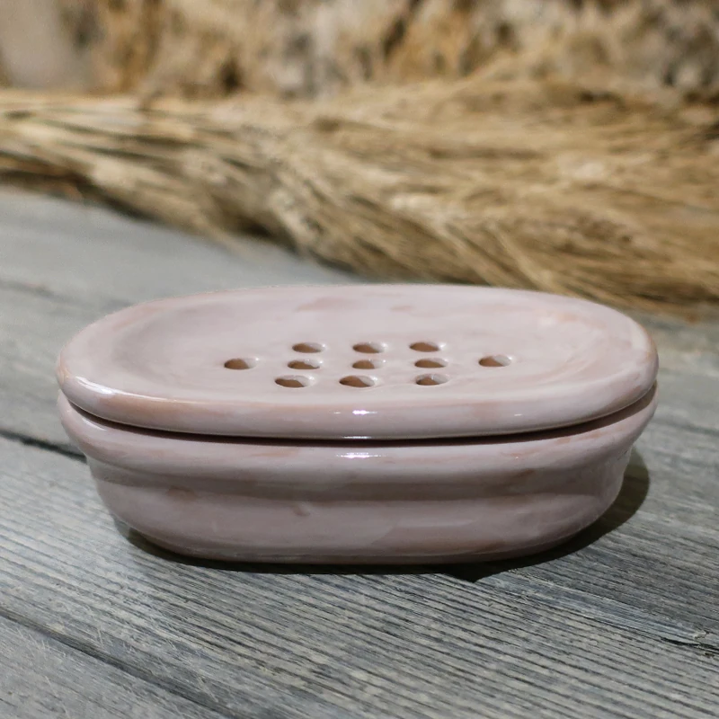 portasapone in ceramica con fori ceramica artigianale toscana, ceramic soap dish terracotta handcrafted ceramic