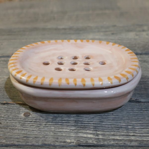 portasapone ovale in ceramica 2 pezzi fatto a mano, soap dish in handcrafted ceramic