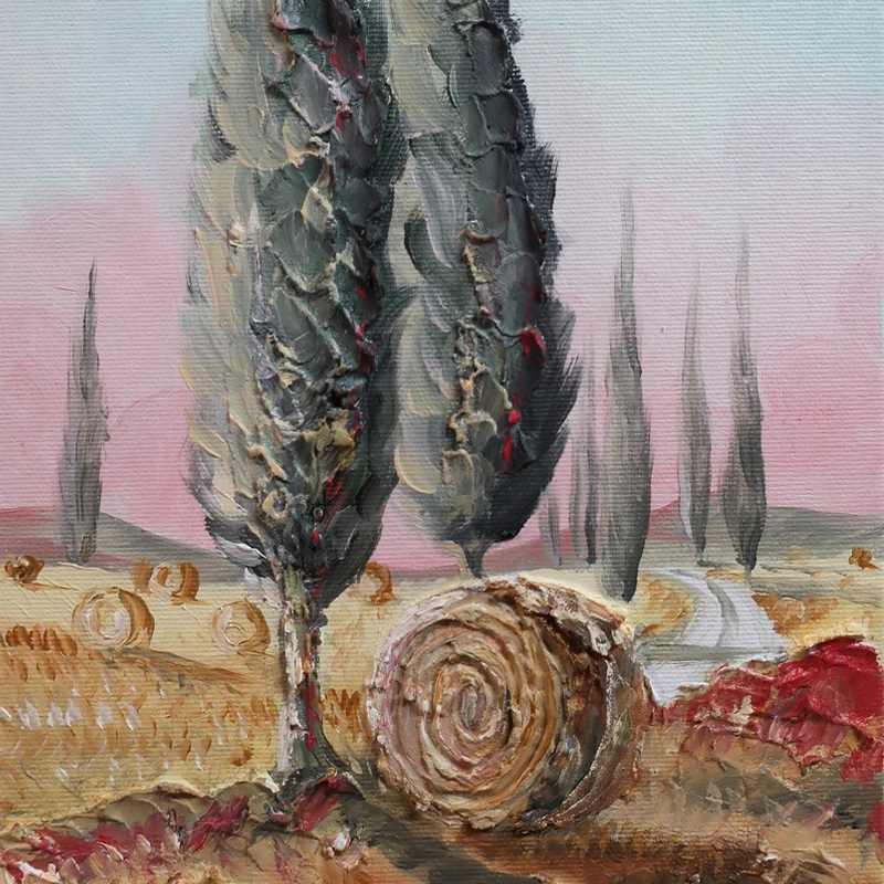 quadro ad olio cipressi toscana, oil painting cypresses of Tuscany