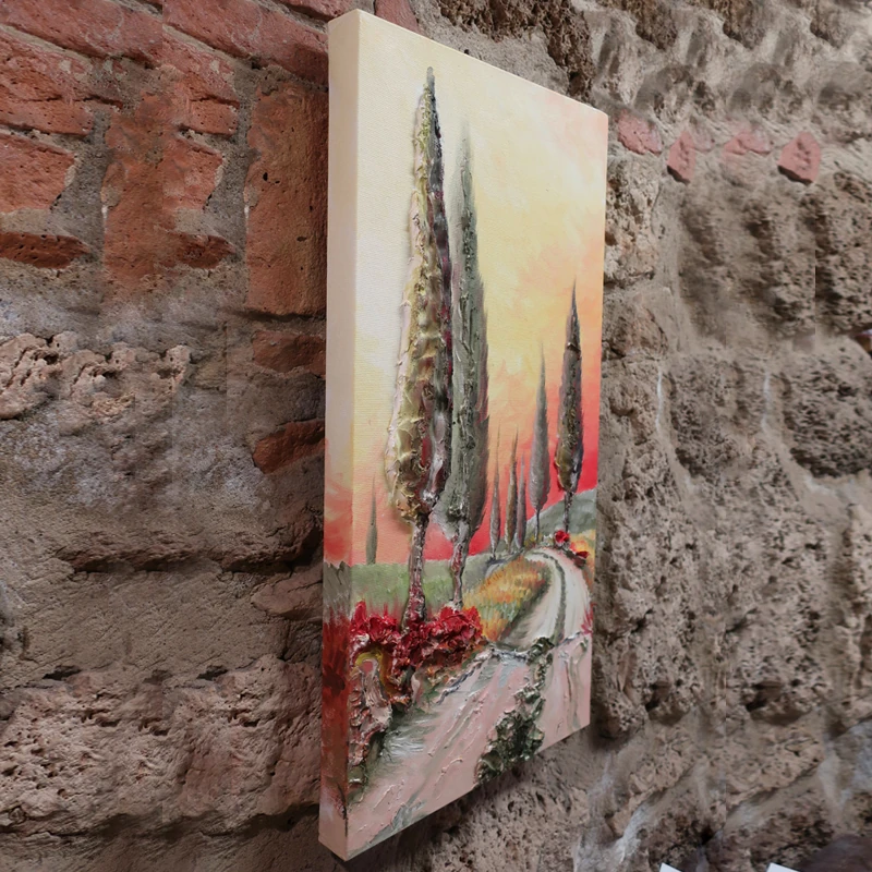 sarteano toscana paesaggio olio su tela, painting landscape oil on canvas tuscany