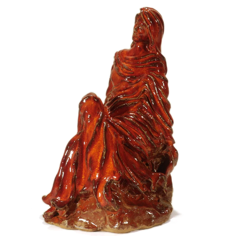 scultura figura femminile in ceramica, female figure sculpture in pottery