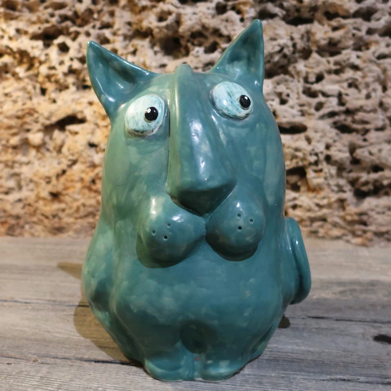 scultura gatto ceramica artistica toscana, kitten tuscany artistic ceramics